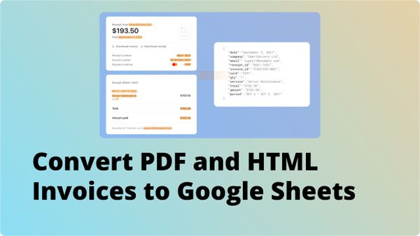 How to Convert Invoices to Google Sheets