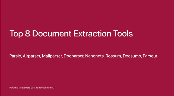 Top 8 Document Extraction Tools in 2025