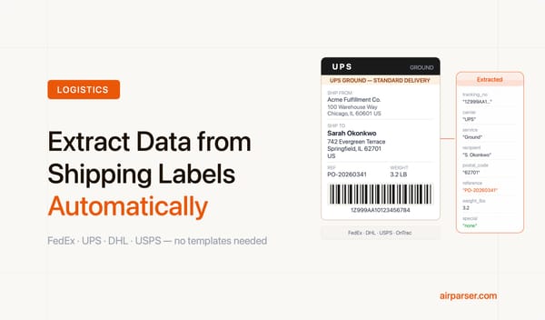 How to Extract Data from Shipping Labels Automatically