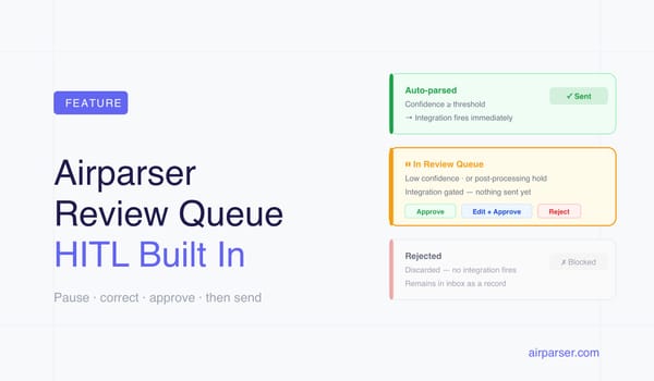 How to Use Airparser's Human-in-the-Loop Review for Document Parsing