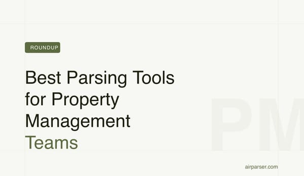 Best Document Parsing Tools for Property Management Teams in 2026